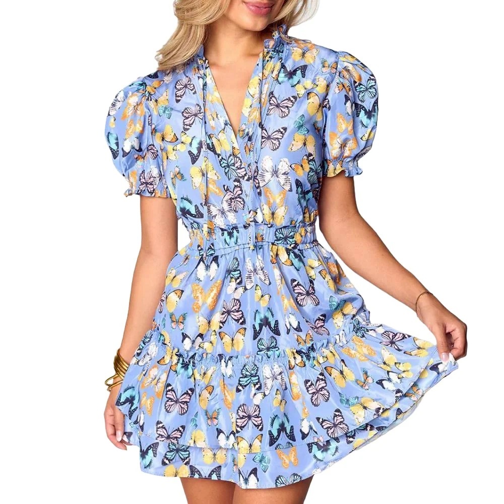 BuddyLove Clementine Elastic Waist Mini Dress - Painted Lady